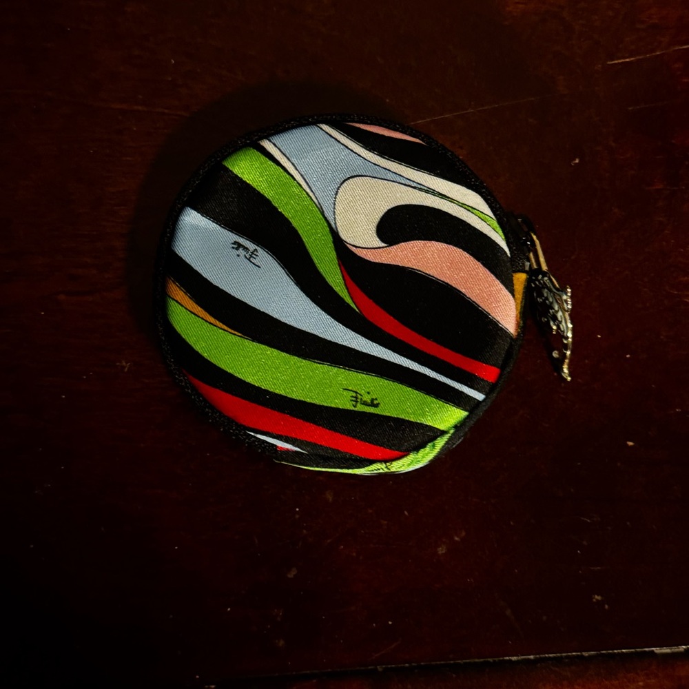 New PUCCI MARMO Round Coin Purse - Picture 6 of 9